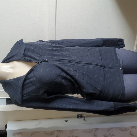 Lululemon Athletic Zip Jacket Dark Grey Women's Size 6